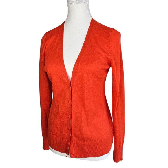 Old Navy Orange Button-Up Knit jacket – XS - Picture 1 of 11